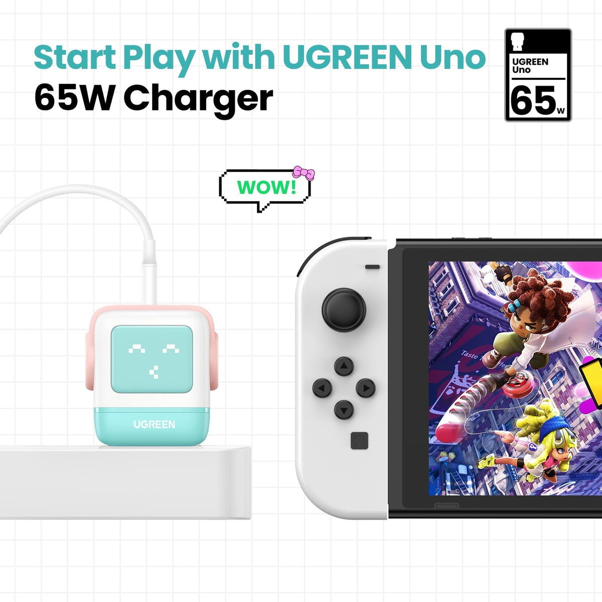 UGREEN Uno Charger 65W (Cyan)